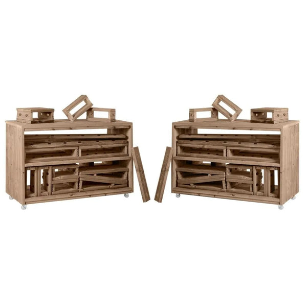 Complete 2 Big Block Trolleys and 50 Blocks Set