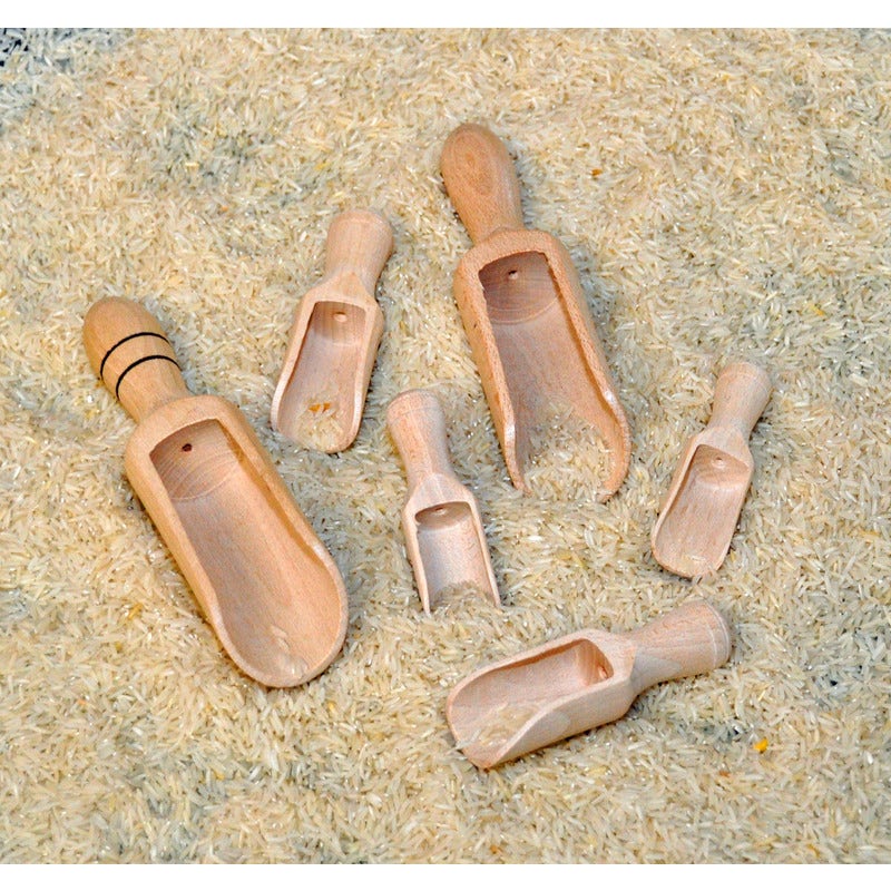 Wooden Scoops  6 pack